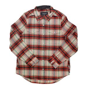 Toad & Co Folk Yeah Shirt Jacket Women's Lg Storm Red Wool Hiking $130 MSRP NWOT